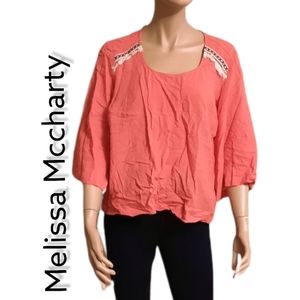 Melissa Mccarthy pink woman top blouse